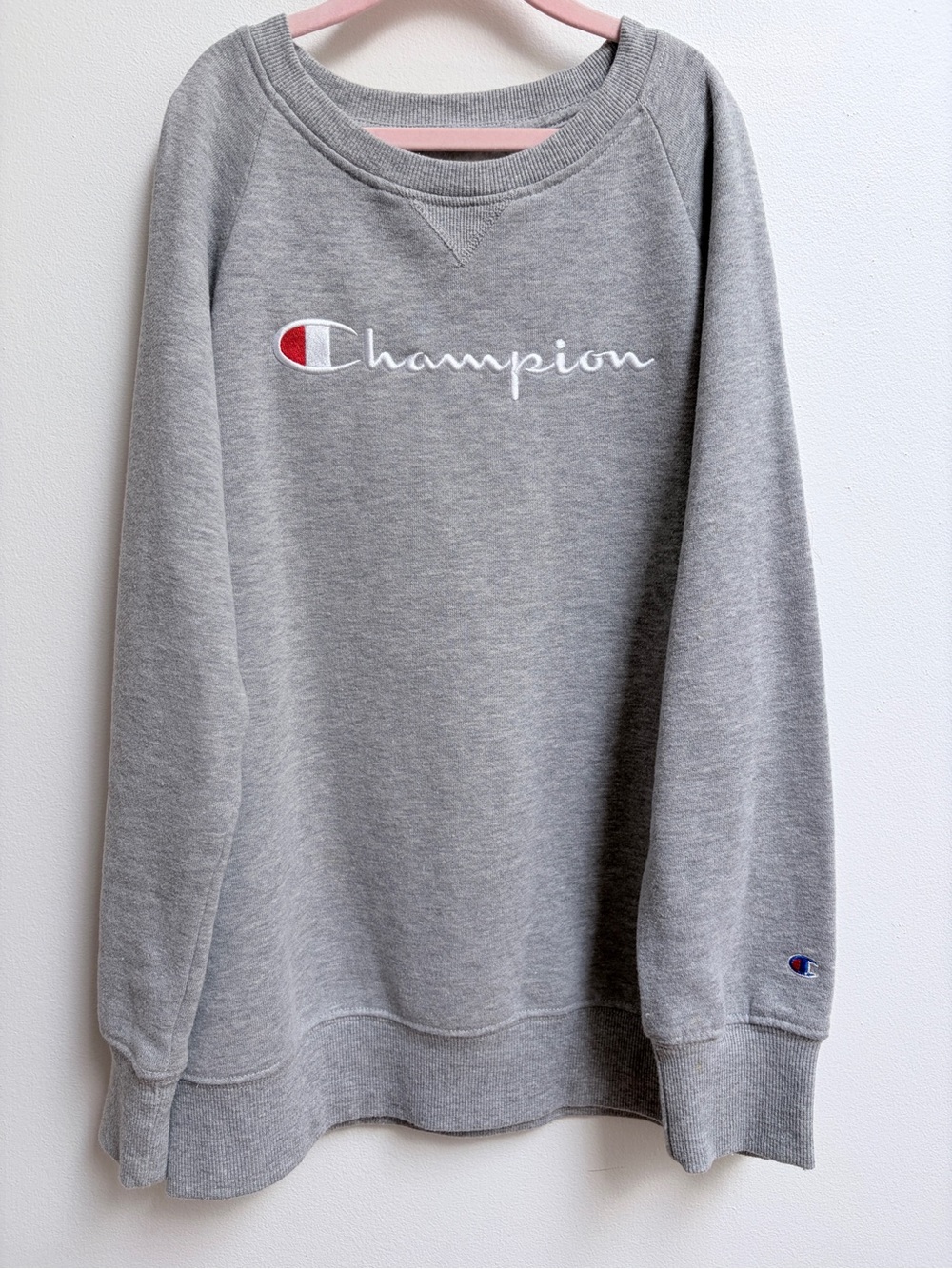 Champion Youth Size XL Gray Crewneck Sweatshirt